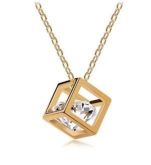Colar Cubo de cristal pingente