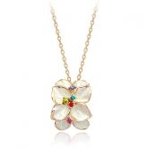 Colar flor com cristal austríaco Com Swarovski Crystal Stell
