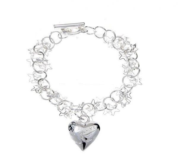 Pulseira de Prata Love